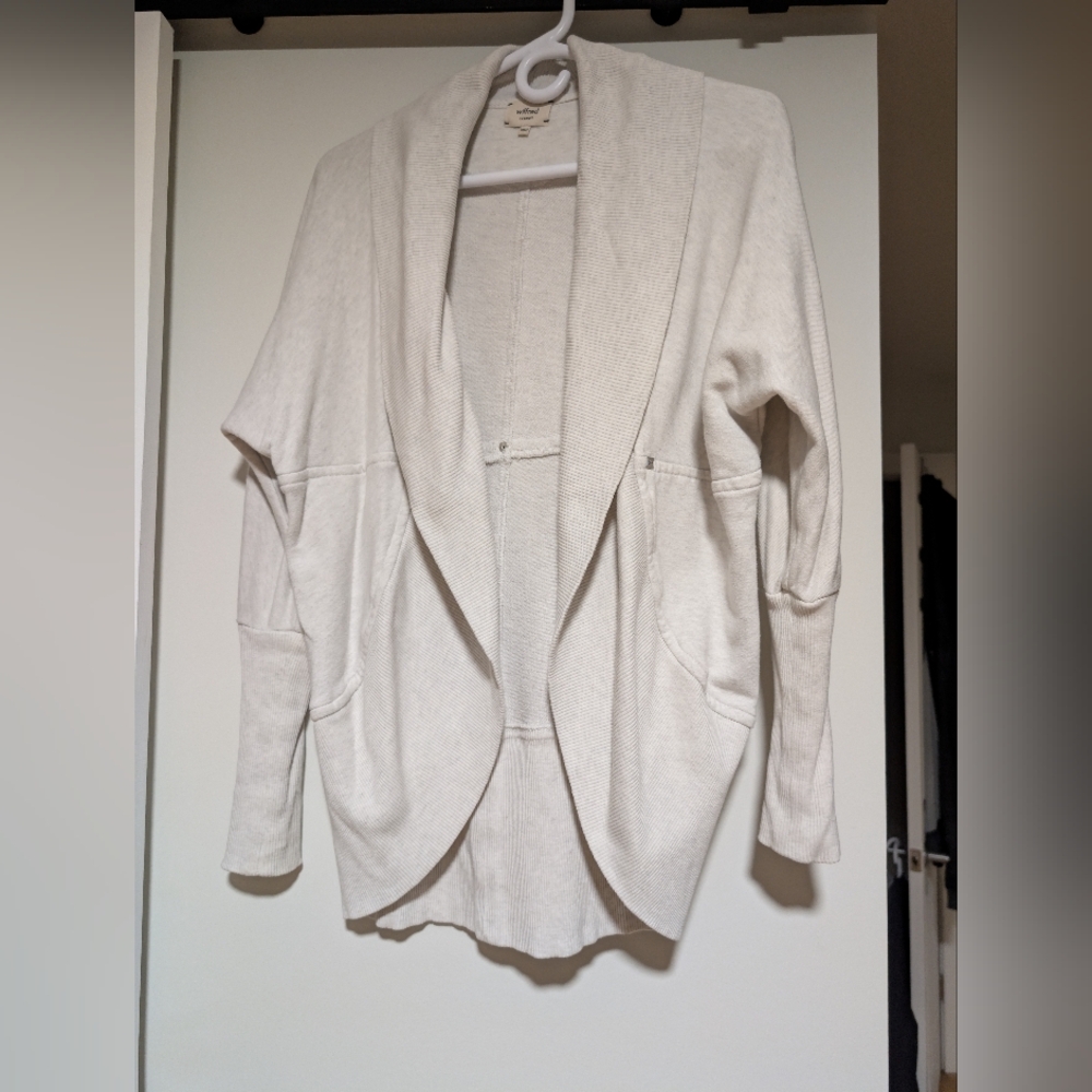 Aritzia Wilfred Women's Diderot White Cardigan Oversized  XXS